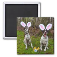 Easter Egg Hunt and Party Dogs Square Magnet