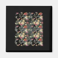 Whimsigoth Old Victorian Floral Oil Painting Class Magnet