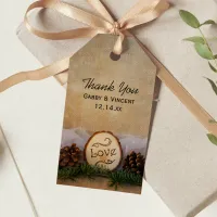 Rustic Pines Woodland Wedding Thank You Favor Tags