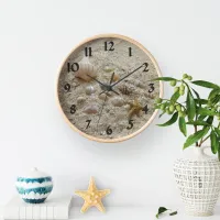 Seashells Beach Sand Coastal Clock