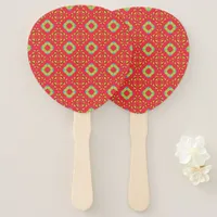 Christmas Holiday Charm Pattern 01 -  Hand Fan