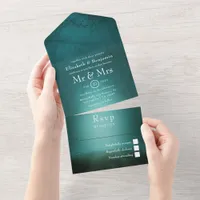 Dreamy Woodland Forest Wedding All In One Invitation