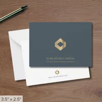 Elegant Luxury Gold Logo  Note Card