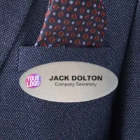 Custom Logo or Photo Employee Job Title & Name Tag