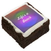 Life is a Beach Neon Colors Blue Green Orange Brownie