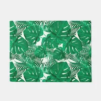 Tropical Green Leaves Doormat