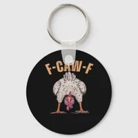 F Caw F Funny Chicken Classic Retro Cool Style Keychain