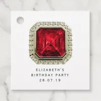 Garnet January Birthstone Favor Tags