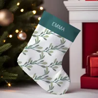 Holiday Greenery | Botanical Monogram Small Christmas Stocking