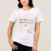 Minimalist Elegant Floral Mom Gift Tri-Blend Shirt