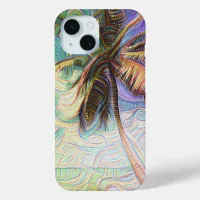 Abstract Rainbow Palm Tree on Isla Saona Caribbean iPhone 15 Case