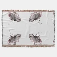 Rosy flower  throw blanket