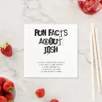 Graduate Fun Facts Grad Graffiti Black Custom Napkins