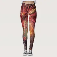 Fireworks Finale, Holiday & Celebrations Leggings