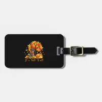 It’s Fall Y’all Halloween Autumn Retro Graphic Luggage Tag