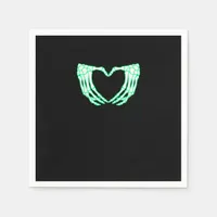 Skeleton Hands, Heart, Xray Halloween Costume Napkins
