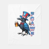 Crow, F-Caw-F Funny Bird Creative Casual Fleece Blanket