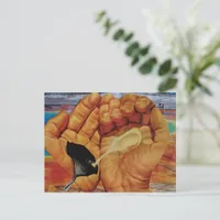 Surreal Do not Pollute Our Public Lands collage Postcard