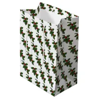 Gift Bag - Holly Leaves and Berries