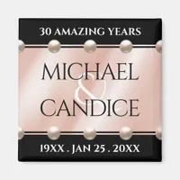 Elegant 30th Pearl Wedding Anniversary Celebration Magnet