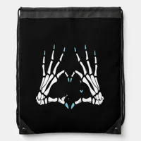 Skeleton Hand Classic Halloween Drawstring Bag