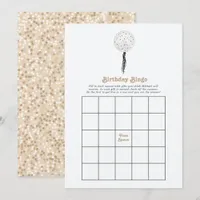 Gold Confetti Birthday Party Bingo Invitation