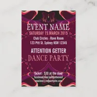 Butterfly Ribbons Event Party Mini Flyer Business Card