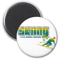 Vintage Ski Style Magnet