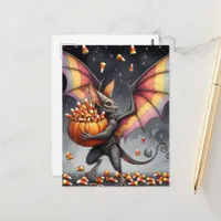 Halloween Creature With Candy Postcard