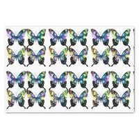 Aqua, Pink, and Yellow -  Elegant Butterflies Tissue Paper