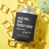 Pairs Well Divorce Paper Black Just Divorced Party Can Cooler