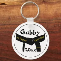 Martial Arts 1st Degree Black Belt Keychain