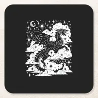 Academia Fantasy  Book Lover Bookish Goblincore Square Paper Coaster