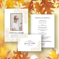 Fall Maple Leaves Funeral Service / Celebration of Life Memorial Ideas