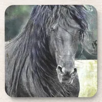 Friesian Stallion Beverage Coaster
