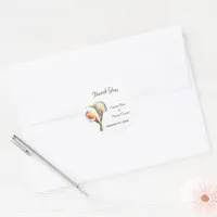 Elegant Watercolor Calla Lilies Romantic Floral Classic Round Sticker