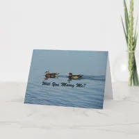 Will You Marry Me? Wood Duck Pair Card