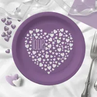 Heart Full of Hearts Love White ID733 Paper Plates