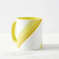 Mug - Shades of Yellow Diagonal Stripes