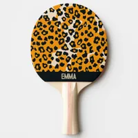 Leopard Pattern Ping Pong Paddle