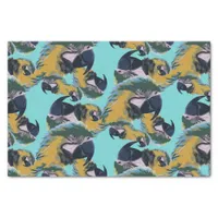 Colorful Vibrant Exotic Tropical Parrots Pattern Tissue Paper