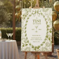 Olive Toile A Tini Bit Older 30th Birthday Welcome Foam Board