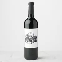 Till Death Do Us Part Classic – Spooky Skeleton Sl Wine Label