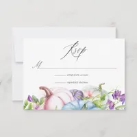 Autumn - Fall Floral Wedding RSVP Card