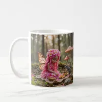 Cute Pink Pixie and Mouse Picnic Coffee Mug