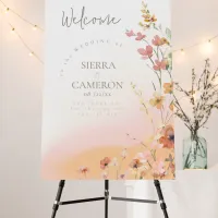 Sunny Wildflower Wedding Welcome Gradient ID1023 Foam Board