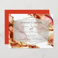 REHEARSAL | Fluid Abstract Ink Autumn Colors 4 Invitation