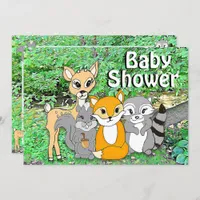 Forest Animals Woodland Creatures Baby Shower Invitation