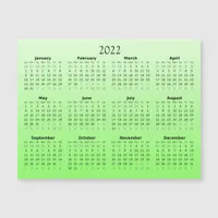 2022 Mini Calendar Magnetic Green Ombre Magnetic Invitation