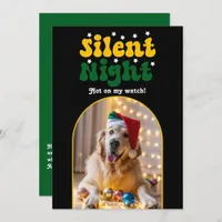 Holiday Luxe Funny Pet Dog Christmas Photo Holiday